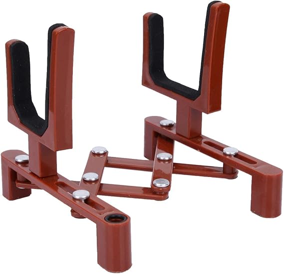 PortaFolding Violin Stand Bracket, Violin Access, Sturdy Pla Stand with Bow Holder, Compact Folding for Storage and Tl, Red