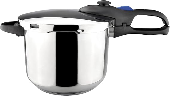 Magefesa Favorit 6.3-Quart Stainless Steel Pressure Cooker, Induction Compatible, Works on All Stovetops