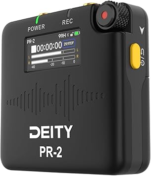 Deity PR2 Pocket Recorder with Lavalier Mic,Sidus Audio APP Control,32-bit Float Professional with Timecode, US Version
