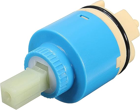 Ceramic Disc Cartridge, Ceramic Tap Cartridge, Kitchen Faucet Cartridge Replacement, Blue, 35mm Dia Square Single Lever, Type-B