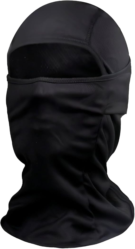 Balaclava Ski Face Mask for Men &amp; Women, UV Protection Ski Mask, Breathable Motorcycle Cycling Running Headwear, Lightweight Neck Gaiter for Winter &amp; Summer Sports Black