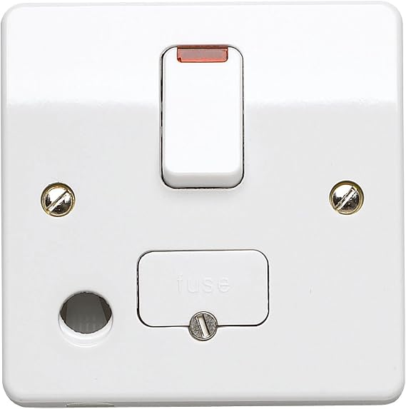 Mk K1070WHI 13A Double Pole Switched Connection Unit with Neon