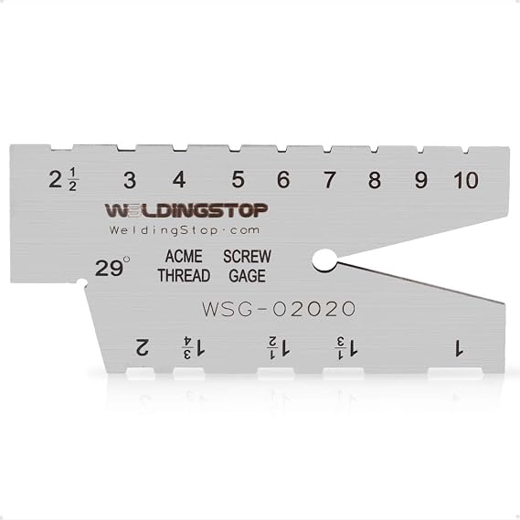 ACME SCREW THREAD GAUGE 29 DEGREE GRINDING GAGE TOOL Laser Engraving S/S