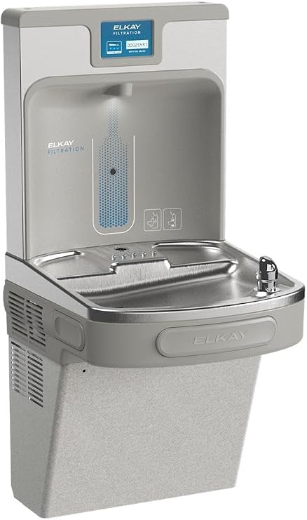 Elkay LZS8WSVRLK ezH2O Bottle Filling Station with Single ADA Cooler Filtered Refrigerated Light Gray
