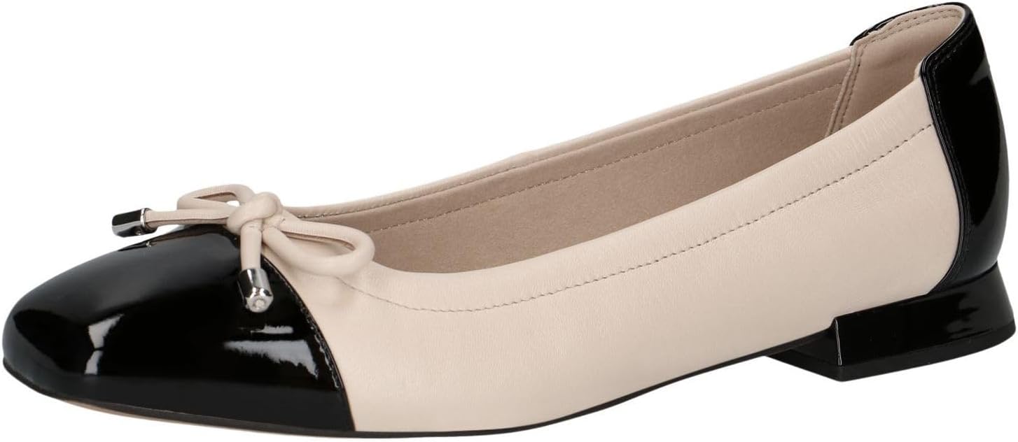 CAPRICE Damen Ballerinas aus Leder mit Blockabsatz