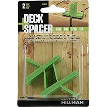 Hillman 2 Pcs Deck Spacer Tool (1/4") | Deck Board Spacing Tool for Wood & Composite Decking | Durable Deck Spacing Gauge for Consistent Gaps, Drainage & Professional Deck Installation