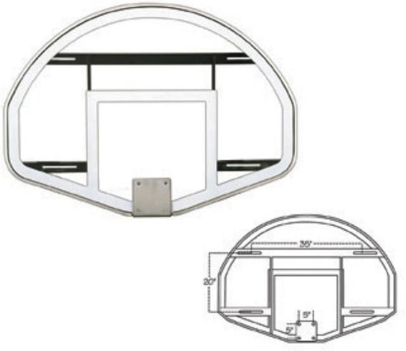 First Team FT233 54in x 39in Fan Shaped Glass Basketball Backboard