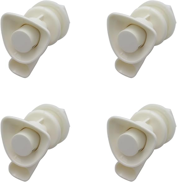 4pcs Cooler Water Spigot, White Push Button Spigot Water Cooler Compatible with Rubbermaid Gott Cooler Valve