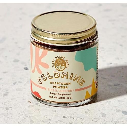 Goldmine Adaptogens Adaptogen Stress Support Powder Jar 1.38 Oz, 39 Grams,Aswagandha