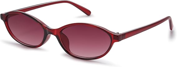Retro Oval Sunglasses for Women Trendy Small 90s Style Vintage Narrow Cat Eye Frame GM9603