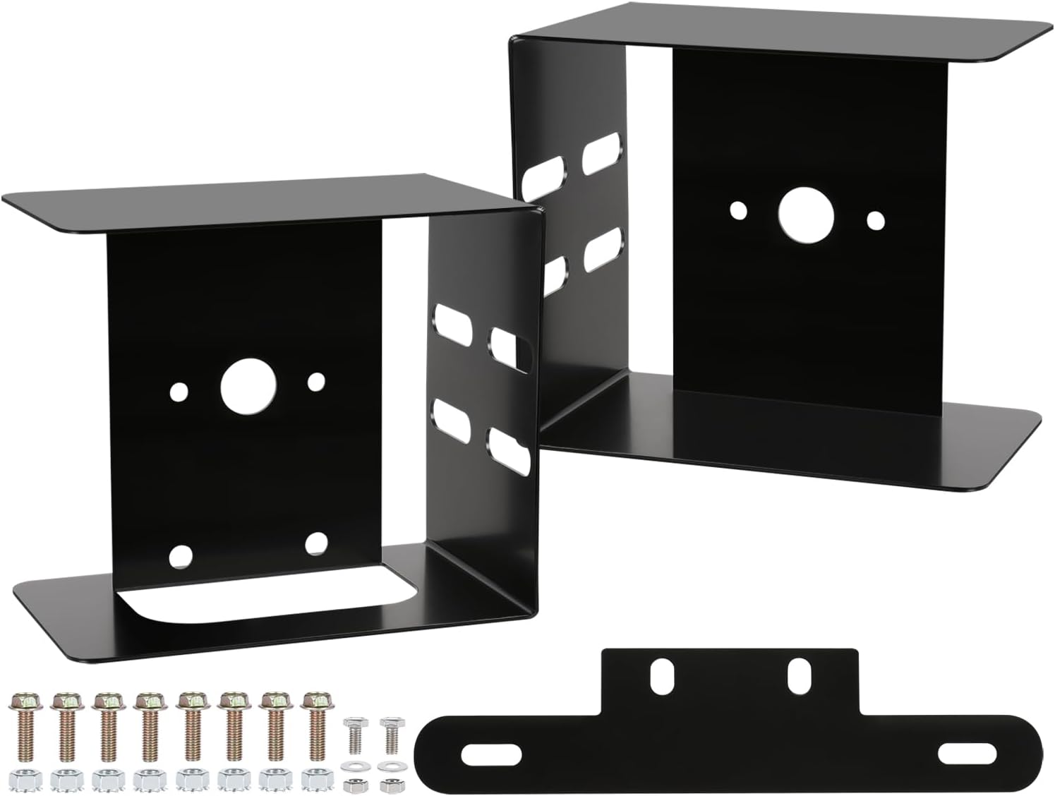 LINKITOM Square Trailer Tail Light Mounting Box & License Plate Bracket, Heavy Duty Steel Guard Cover for Trailers Under 80 Boat Truck Marine Camper RV