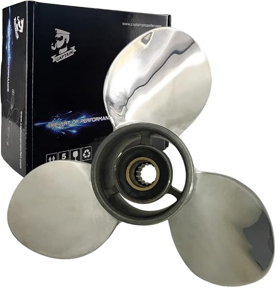 Boatman 9.25x9,9.25x10,9.25x11,9.25x12 Propeller for Mercury Outboard Engines 9.9/15/20 HP,Stainless Steel Boat Props,14 Tooth