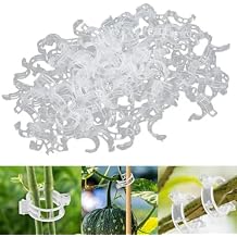 Plastic Plant Clips, 2024 Upgrade Plant Secured Clips, Garden Clips for Climbing Plants and Flowers, Plastic Trellis Clips for Support Tomato Clips Grape Vine Vegetables Plant Fixing Clip (100, Clear)