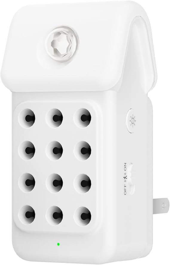 iDiskk 1Pack Plug in Air Purifier for Home,Negative Air ionizer & Motion Sensor, Mini Portable fresher for Bedroom, Bathroom, Office, Air Cleaner for Odor, Smoke, Pet Dander, Dust White