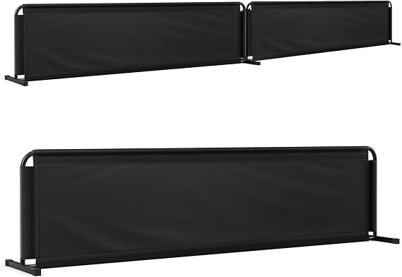 Pickleball Court Dividers, 3 Extra-Large Ball Barrier Panels-102.5 ft Each, Portable Pickleball Baffle Barrier to Block Stray Balls, Pickleball Field Fence (Upgrade All-Black, 3)
