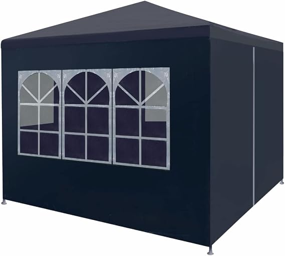 Party Tent 9'10"x9'10" Blue,Patio Gazebo, Shade Canopy for The Outdoors, Sturdy Straight Leg Tent for backyards, Parties and Events
