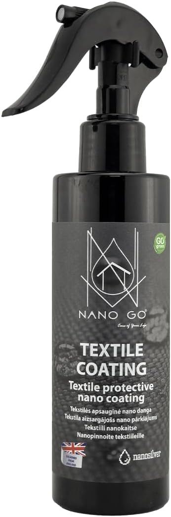 Textile Fabric Waterproofing Protector Spray compatible with each type of fabric natural, synthetic and semi-synthetic (Carpet, Shoes, Leather, Suede, Car Seats Etc) - 200ml
