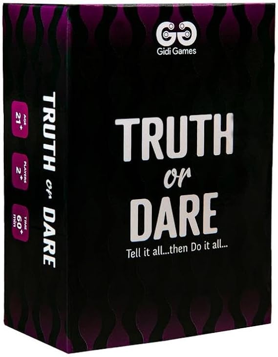 Gidi Games Truth or Dare Card Game for Adults Fun Party Deck with 100 Questions and Dares Group Game for Events and Social Gatherings
