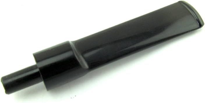 OLD FOX Black Straight Acrylic Stem Replacement Saddle Pipe Mouthpiece Fit 3-7.2mm Filters BE0008