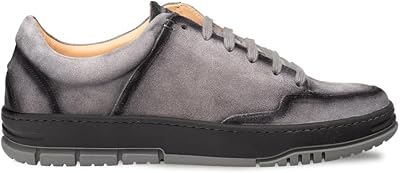 Mezlan Villani Suede Street Sneaker Handmade Mens Sport-Casual Shoes in Hand-Burnished English Suede with Rubber Sole Made in Spain