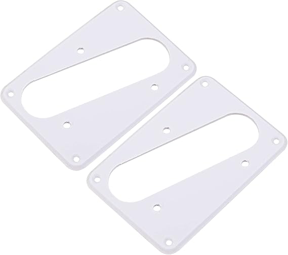2Pcs Yootones Guitar Single Coil Pickup Mounting Ring Compatible with Humbucker Cover Plate Rings Electric Guitars (White)