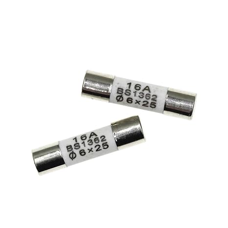10PCS 6 * 25mm Ceramic Fuse 6 * 25 Ceramic Insurance Tube 6x25MM 0.5A 1A 2A 3A 5A 6A 7A 8A 10A 15A 20A 25A 30A 250V RO57 Fuse BS1362 (Size : 10PCS 0.5A)