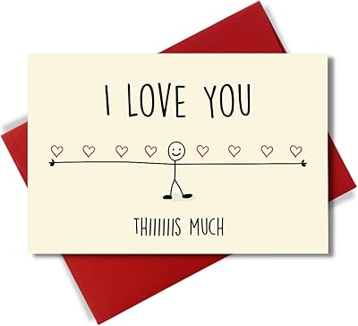 Cheerin Funny Anniversary Card with Envelopes - Humorous Love Cards for Him and Her - Romantic Card for Husband, Wife, Fiance, Boyfriend and Girlfriend - Hilarious Birthday Gift 5x8 Inch