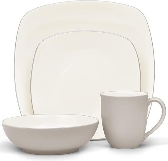 Noritake Colorwave Sand 4-Piece Square Place Setting, Service for 1