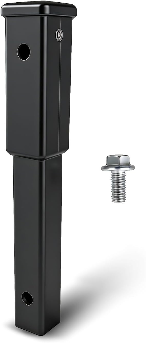 12 inch Hitch Extension Receiver 2 inch 5/8 inch Pin Hole 4000 LBS Tow Capacity 84433 Black