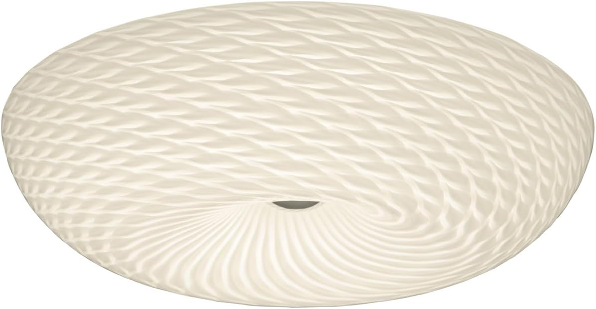 AC1585 Swirled 18in Flush Mount - Chrome Finish with French Feather Glass