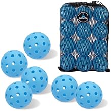 Pickleball Balls 6 Pack | 12 Pack- 40 Holes Outdoor Pickleball with Bag, Perfectly Balanced, High Bounce, Crack-Resistance,USAPA Standard - Multiple Colors