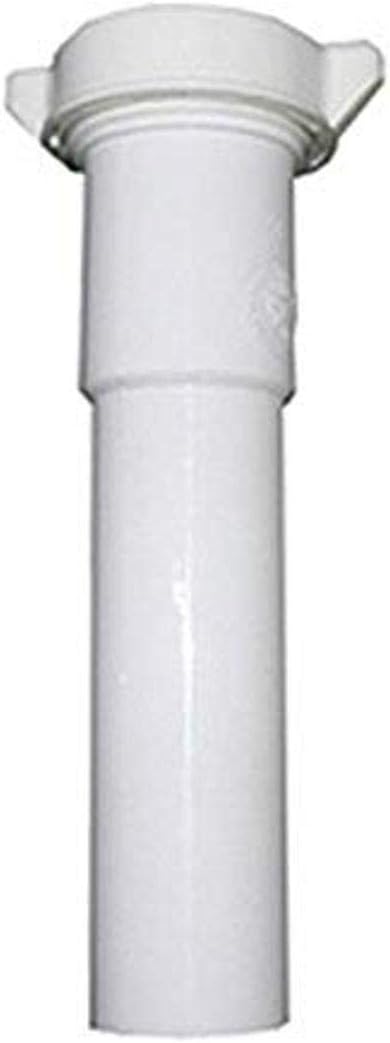 LASCO 03-4341 White Plastic Tubular 1-1/4-Inch by 6-Inch Slip Joint Extension with Nut and Washer