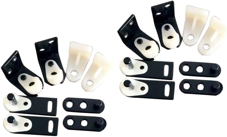 QCAA Cafe Door Gravity Pivot Hinge Set, Double Action, Matte Black, 2 Set 1Set for 2 Cafe Doors, Made in Taiwan