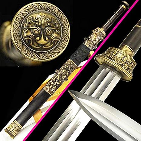 Sword Double Blood Groove Blade Sharp Chinese Kungfu Dao Sword Wushu Han Jian