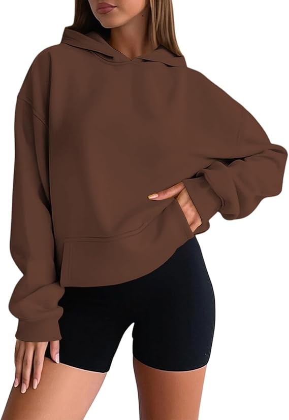 Franterd Oversized Sweatshirt for Women, Plus Size Hoodies for Women Trendy Long Sleeve Crewneck Sweatshirts Workout Shirts