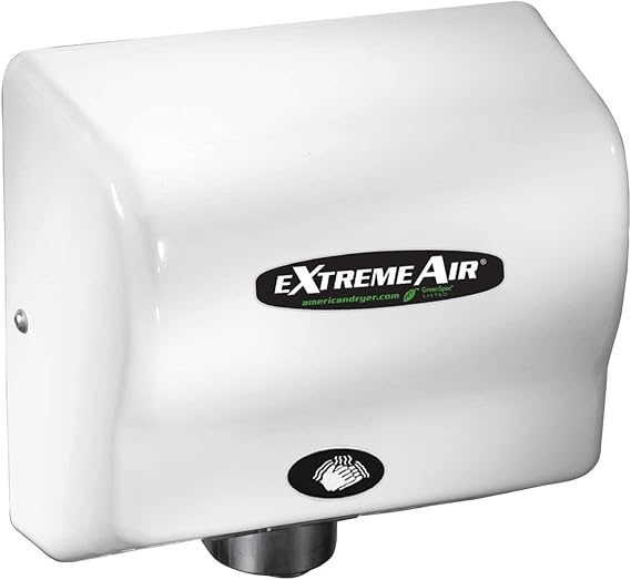 American Dryer ExtremeAir High Speed Compact Hand Dryer, GXT9-M, Steel White Epoxy