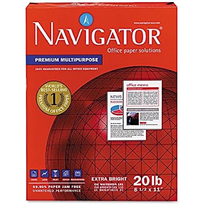 Navigator Premium Multipurpose Copy Paper - Premium Multipurpose Paper, 97 Brightness, 20lb, 8-12x11, White, 5000Carton