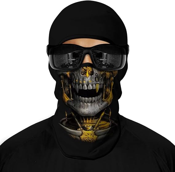 3D Balaclava Ski Mask Motorcycle Full Face Mask Outdoor Tactical Hood Headwear Mask Men Women for Halloween Cycling