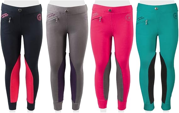 PFIFF Kids 102603 Kinder Reitleggings Ella Stoff Besatz Reithose Madchenreithose
