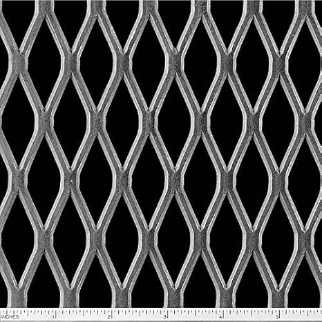 Steel Expanded Metal Sheet Flattened (3/4#9) .110" Thick, 1pc 24" x 48" w/ 2pc Stainless Steel BBQ Skewers