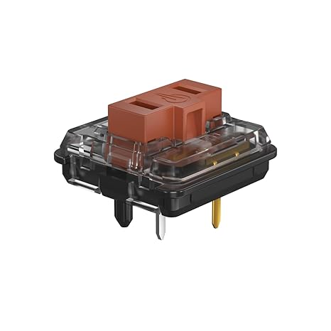 KAILH Official Store Low Profile Switch 1350 Chocolate Mechanical Keyboard Switch RGB SMD Tactile (30, Choc Brown)