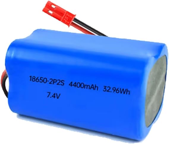 7.4V 4400mAh Li-ion Battery Pack RC Replacement Rechargeable Battery Pack Built-in 18650 * 4 Cell for Airplane DIY,Fishing Lights,Doorbell,Handheld Fan,Radio,Speakers,etc.