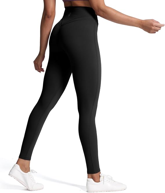 Flourish Blossom Womens High Waisted Double Banded Workout Leggings Tummy Control Gym Yoga Pants