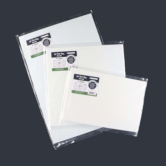 12 Sheets | 4 mil Mylar | 12 x 17.5 inch | Blank Stencil Making Sheet | for Cricut, Silhouette, Gyro-Cut Tool