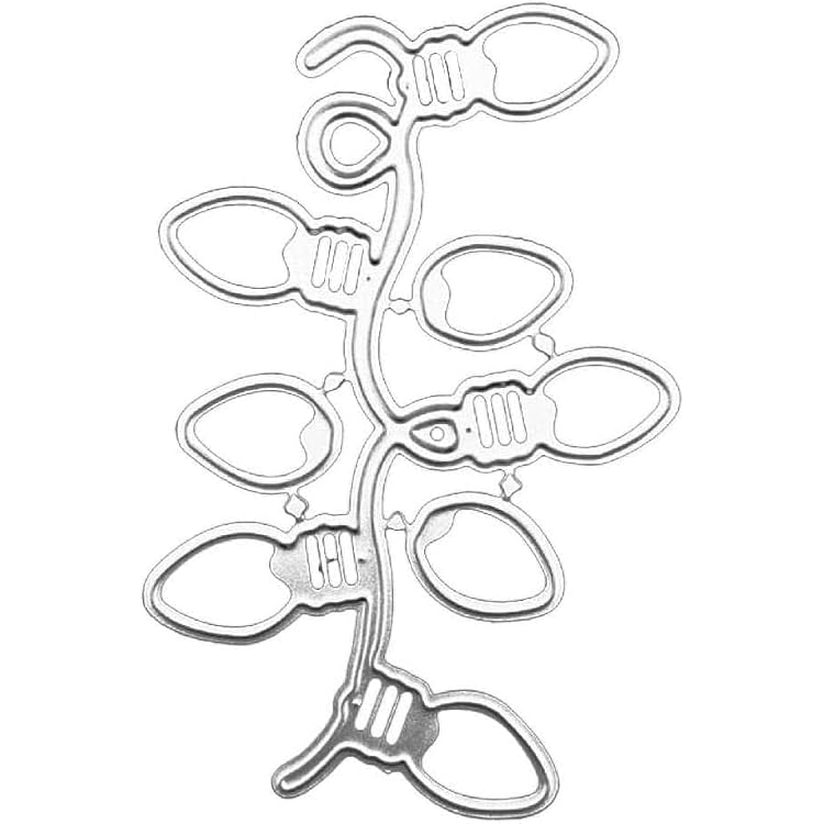 Metal Christmas String of Lights Die Cuts New Year Lantern Cutting Dies Embossing Stencils for Scrapbooking DIY Album Paper Cards Art Craft Decorative