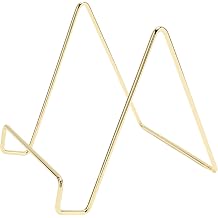 Metal Square Easel Stand-Multi Purpose Desktop Display Stand Suitable For Photo Frames, Photos, Books, Menus, Tablets, Suitable For Home, Office, Wedding And Coffee Shop (Gold)