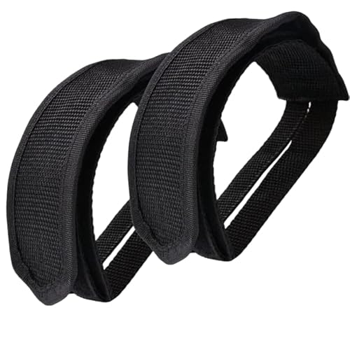 2 Pcs Black Beam Strap Pedal Straps Cycling Kids Bike Foot Pedal Straps Toe Clips Straps Tape for Fixed Gear Bike Pedals and Cleats Parts