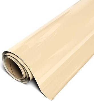 Siser EasyWeed Heat Transfer Vinyl 11.8" x 5ft Roll Cream - Compatible with Siser, Cricut, Silhouette and Other Craft/Professional Cutters - CPSIA Certified
