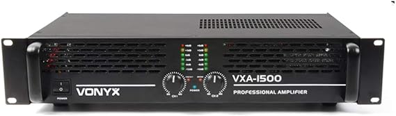VONYX VXA-1500 MKII 1500W Stereo PA Power Amplifier, Rack Mountable
