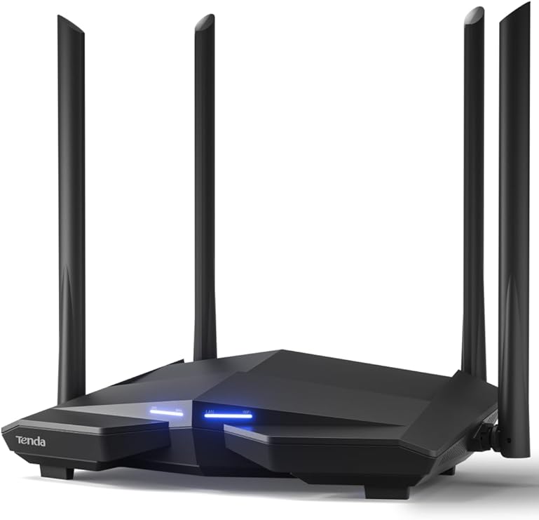 Tenda AC1200 WiFi Router, Dual Band Gigabit Wireless Internet Router - 4 Gigabit Ports, Up to 1.2 Gbps Speed, MU-MIMO, Beamforming, Parental Control, Guest WiFi, IPv6, Easy Setup(AC10)